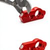 Motorcycle Lock Oasser Handlebar and Helmet Combo CM-9 Red-3