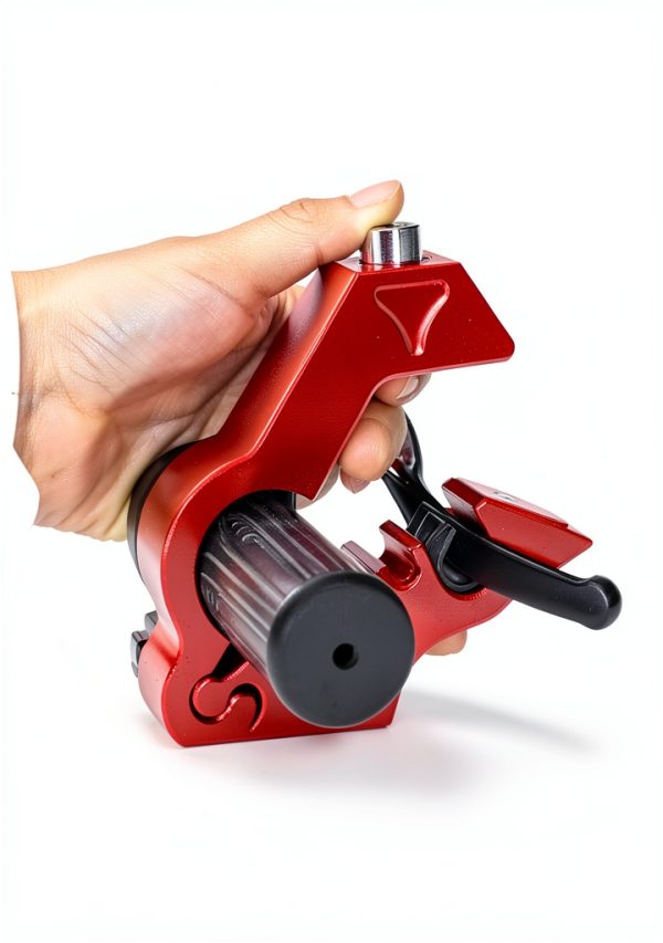 Motorcycle Lock Oasser Handlebar and Helmet Combo CM-9 Red-2