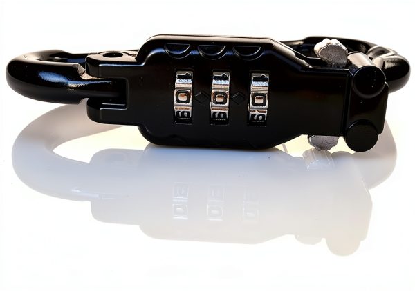 Helmet Cable Lock Little World LW-001 Black 1.8M Adjustable Secure-7