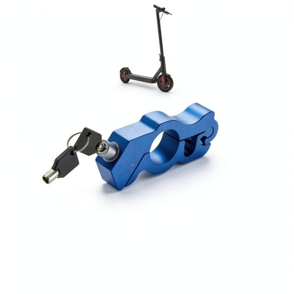 Vofstand Motorcycle Helmet Lock Anti-Theft Handlebar Key Lock Blue-4