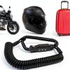 Helmet Cable Lock Little World LW-001 Black 1.8M Adjustable Secure-2
