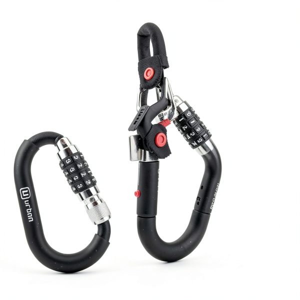 Urban Helmet Lock UR140 Black Heavy Duty Anti-Theft T‑Bar Combo-4