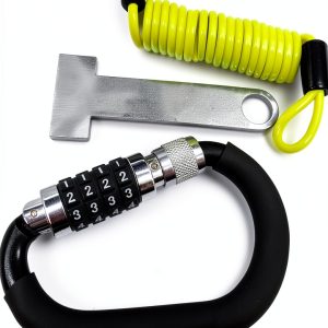 Urban Helmet Lock UR140 Black Heavy Duty Anti-Theft T‑Bar Combo-0