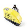 KRASER Motorcycle Disc Lock with Alarm D‑Shape 6mm Yellow/Black-2