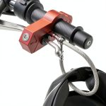 Motorcycle Lock Oasser Handlebar and Helmet Combo CM-9 Red-0