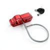 Motorcycle Lock Oasser Handlebar and Helmet Combo CM-9 Red-8