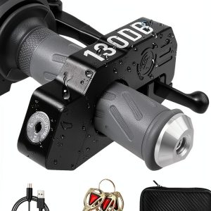 Motorcycle Alarm Lock OPSOOPI 130dB Aluminum D‑Shape Anti‑Theft Device-0