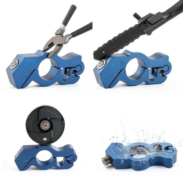Vofstand Motorcycle Helmet Lock Anti-Theft Handlebar Key Lock Blue-3