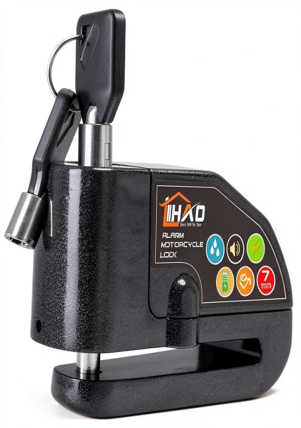 LIHAO Disc Lock Bike Anti-Theft Immobilizer Hardened Steel 110dB Alarm-0