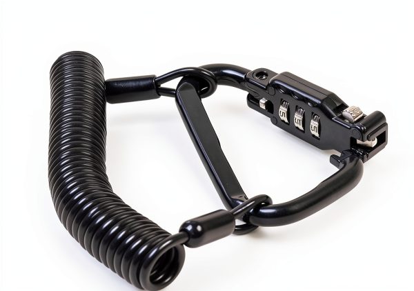 Helmet Cable Lock Little World LW-001 Black 1.8M Adjustable Secure-1