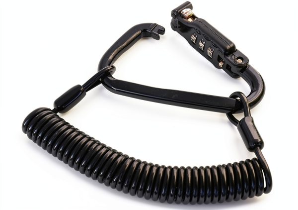Helmet Cable Lock Little World LW-001 Black 1.8M Adjustable Secure-0