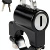 Motorcycle Helmet Lock Qziulr Anti-Theft Key Lock Aluminum Black-0