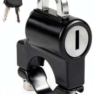 Motorcycle Helmet Lock Qziulr Anti-Theft Key Lock Aluminum Black-0