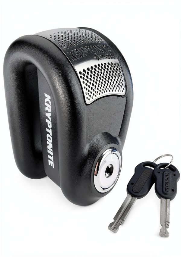 Kryptonite Alarm Disc Motorcycle Lock with 120dB Alarm Black-0