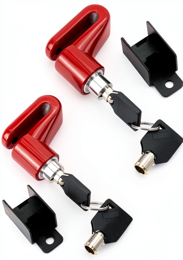 QWORK Motorcycle Bike Anti-Theft Wheel Disc Brake Lock, 2 Pack Safety Disc Wheel Lock with Keys, Keyed Differently Mountain Road Bike Padlock-6