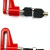QWORK Motorcycle Bike Anti-Theft Wheel Disc Brake Lock, 2 Pack Safety Disc Wheel Lock with Keys, Keyed Differently Mountain Road Bike Padlock-1
