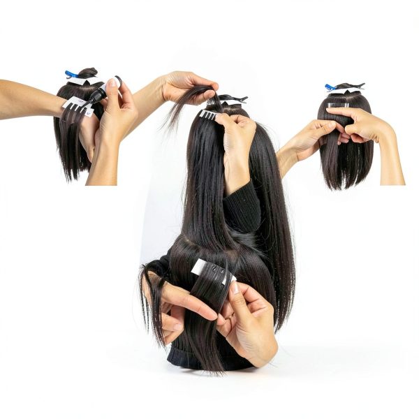 V Light Hair Extensions Glue Transparent/Black/Blonde, UV Light Hair-5