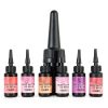 6pcs Colored UV Resin Fast Curing Aluminum Foil Sealing UV Glue Pens, 10ml Each, Jewelry Crafts (Red Series)-6