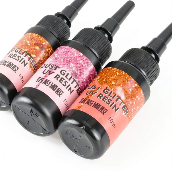 6pcs Colored UV Resin Fast Curing Aluminum Foil Sealing UV Glue Pens, 10ml Each, Jewelry Crafts (Red Series)-2