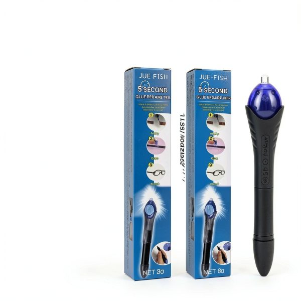 Second UV Light Repair Glue Pen – 2 Pack – Instant Liquid Plastic Welding Tool for Metal, Plastic, Wood, Glass & Ceramics – Fast UV-Curing Adhesive – Strong Bond & Easy to Use-2