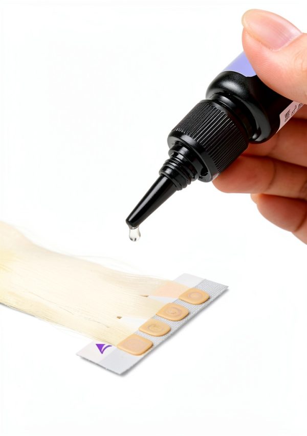 V Light Hair Extensions Glue Transparent/Black/Blonde, UV Light Hair-1